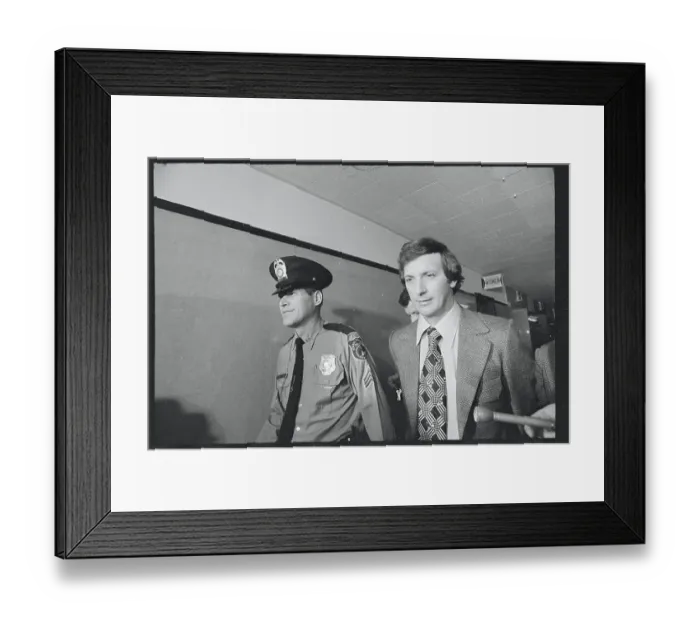 Framed Print : Policeman Leading Stephen Andretta to Jail Framed Print : Policeman Leading Stephen Andretta to Jail