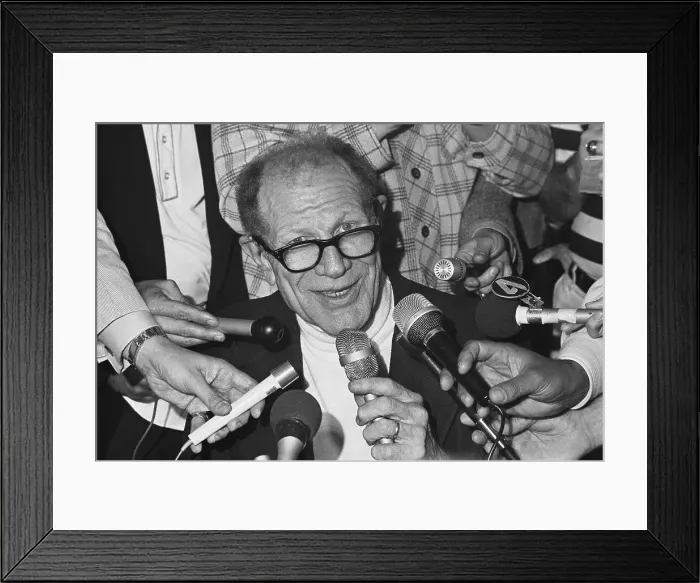 Framed Print : Bill Veeck Giving Press Conference