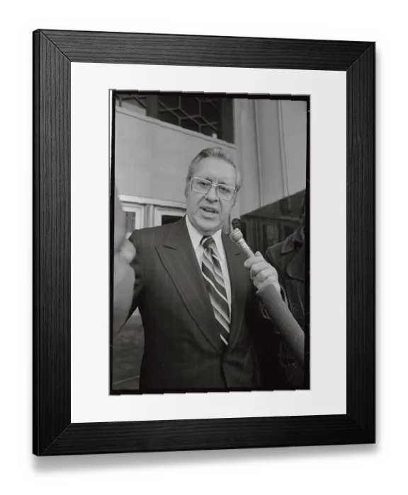 Framed Print : Detroit Attorney William Bufalino Speaking Framed Print : Detroit Attorney William Bufalino Speaking