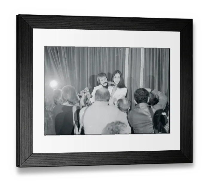 Framed Print : Cher Singing to Sonny Bono Framed Print : Cher Singing to Sonny Bono