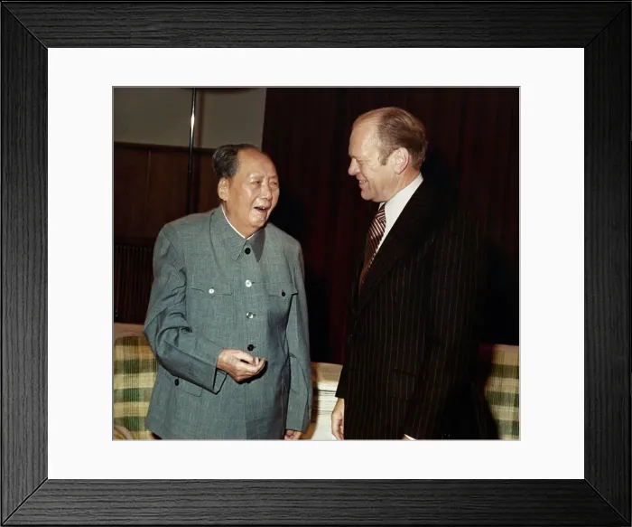 Framed Print : Gerald Ford Meeting Mao Tse-tung