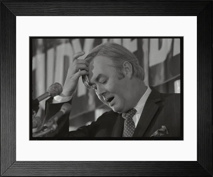 Framed Print : Daniel Moynihan Touching His Hair While Speaking Framed Print : Daniel Moynihan Touching His Hair While Speaking