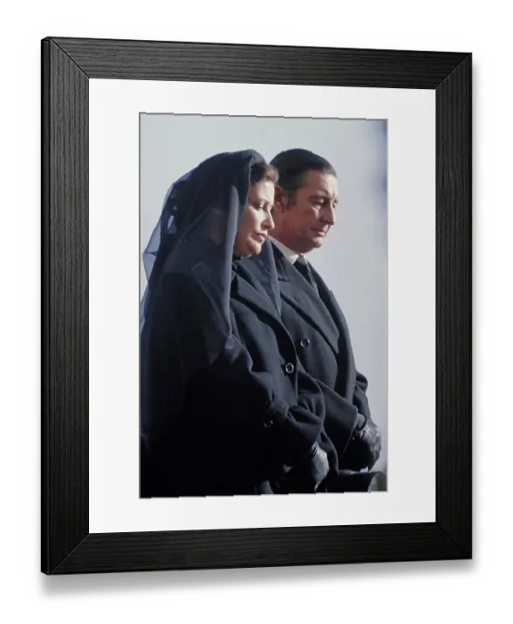 Framed Print : Carmen Franco Y Polo And Husband At Franco Funeral Framed Print : Carmen Franco Y Polo And Husband At Franco Funeral