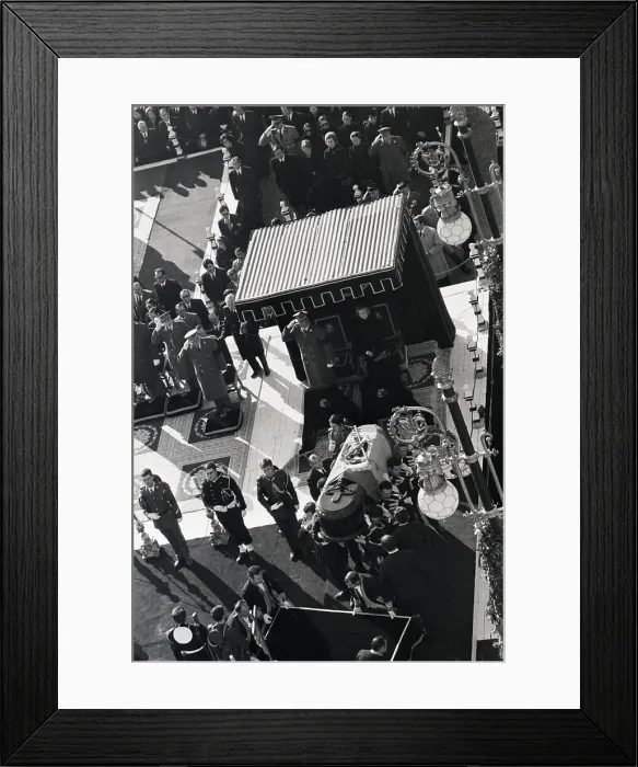 Framed Print : King Juan Carlos Salutes Casket