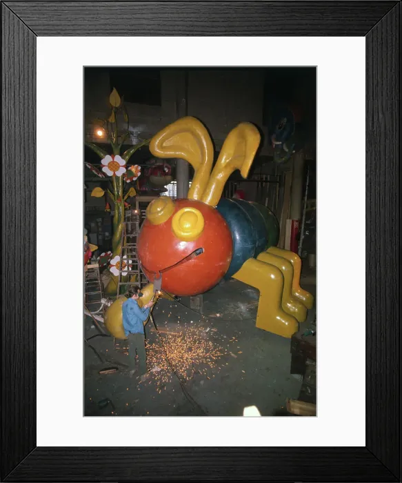 Framed Print : Man Welding Bug Float Framed Print : Man Welding Bug Float