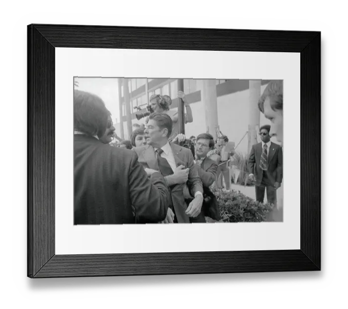 Framed Print : Secret Service Agents Grabbing Ronald Reagan Framed Print : Secret Service Agents Grabbing Ronald Reagan