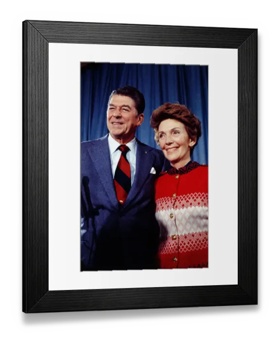 Framed Print : Ronald and Nancy Reagan Posing for Camera Framed Print : Ronald and Nancy Reagan Posing for Camera