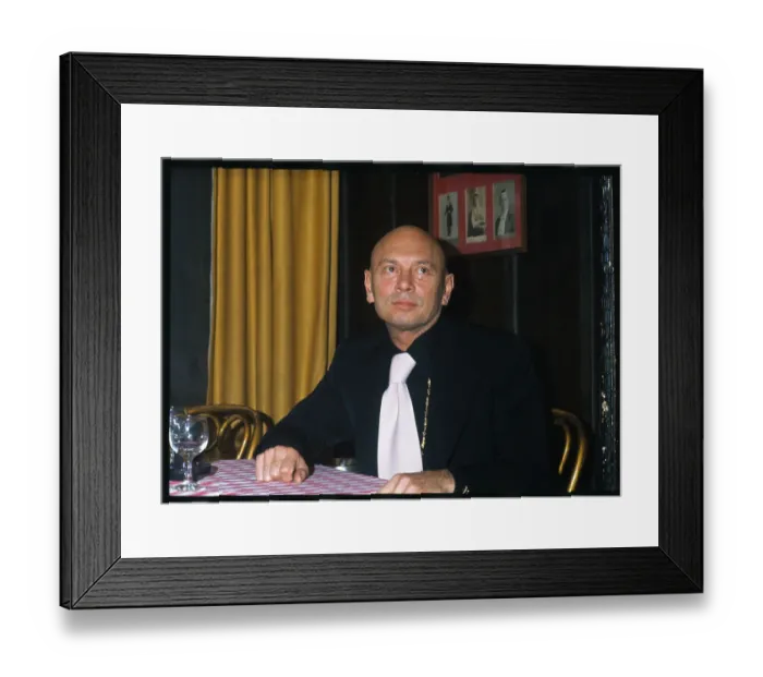 Framed Print : Yul Brynner Wearing White Tie Framed Print : Yul Brynner Wearing White Tie
