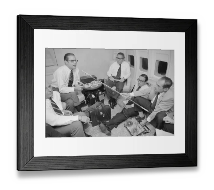Framed Print : William Simon Speaking into Microphones Framed Print : William Simon Speaking into Microphones