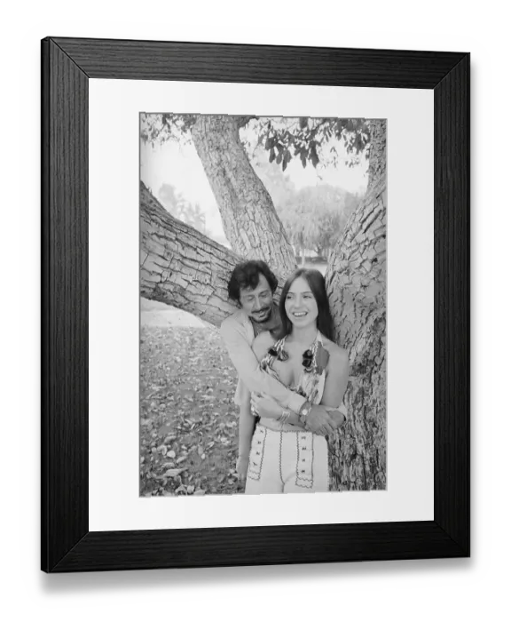 Framed Print : Eddie Fisher and Terry Richard Posing by Tree Framed Print : Eddie Fisher and Terry Richard Posing by Tree