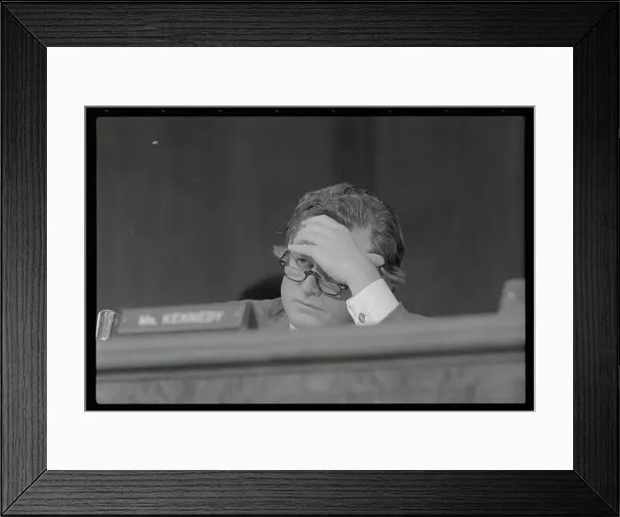 Framed Print : Edward Kennedy Holding His Head Framed Print : Edward Kennedy Holding His Head