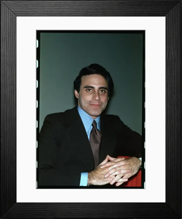 Framed Print : Andrew Stein Posing with Clasped Hands Framed Print : Andrew Stein Posing with Clasped Hands