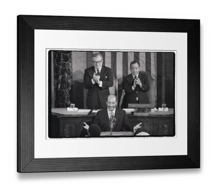 Framed Print : Egyptian President Anwar Sadat Addresses Congress Framed Print : Egyptian President Anwar Sadat Addresses Congress