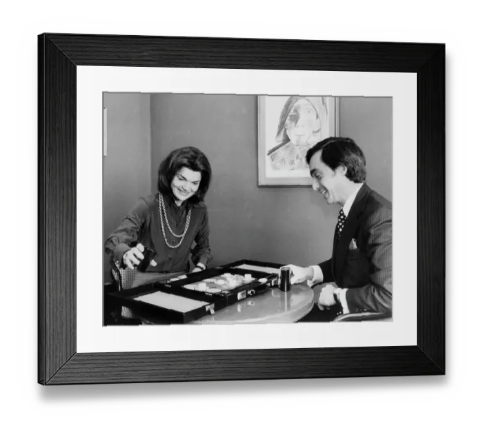 Framed Print : Jackie Onassis Plays Game: L.Baldrige Framed Print : Jackie Onassis Plays Game: L.Baldrige