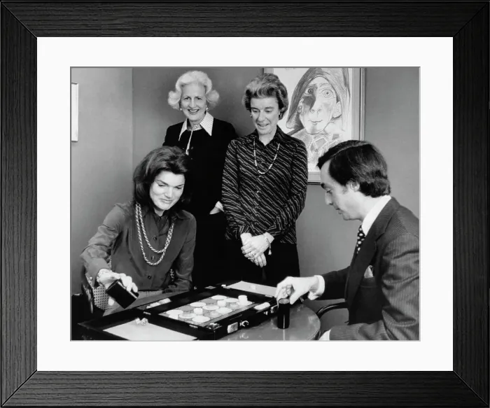 Framed Print : Jackie Onassis Playing Game Framed Print : Jackie Onassis Playing Game