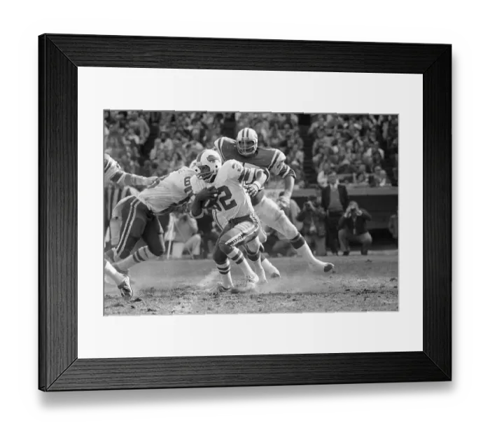 Framed Print : O.J. Simpson Blocking in Front of Joe Ferguson Framed Print : O.J. Simpson Blocking in Front of Joe Ferguson