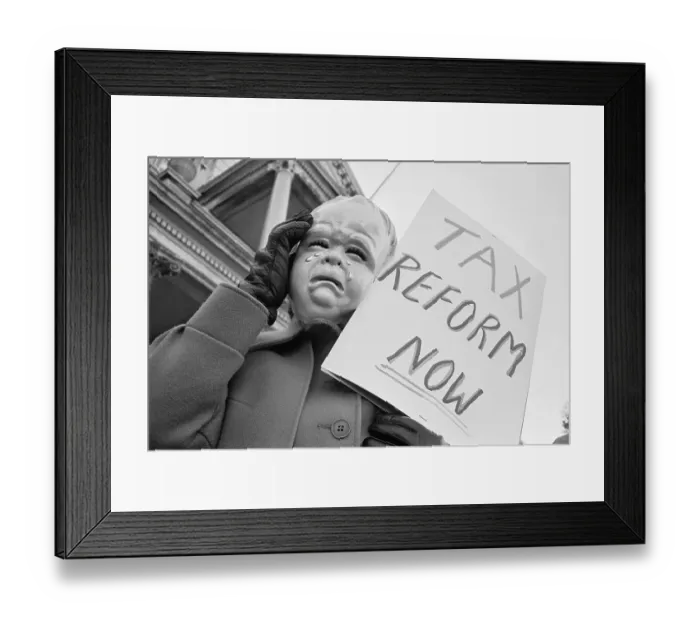 Framed Print : Demonstrator Wearing Crying Mask Framed Print : Demonstrator Wearing Crying Mask
