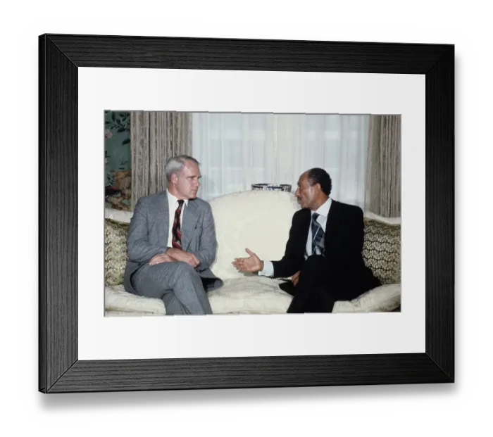 Framed Print : James Schlesinger And President Sadat Framed Print : James Schlesinger And President Sadat