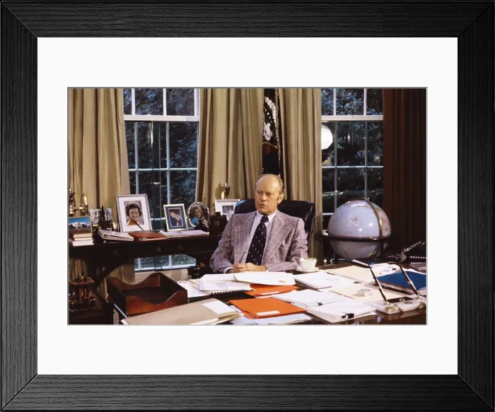 Framed Print : Gerald Ford in His Office Framed Print : Gerald Ford in His Office