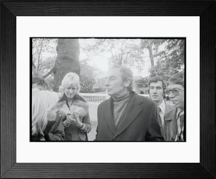 Framed Print : Hugh Fraser Speaking to Reporters Framed Print : Hugh Fraser Speaking to Reporters