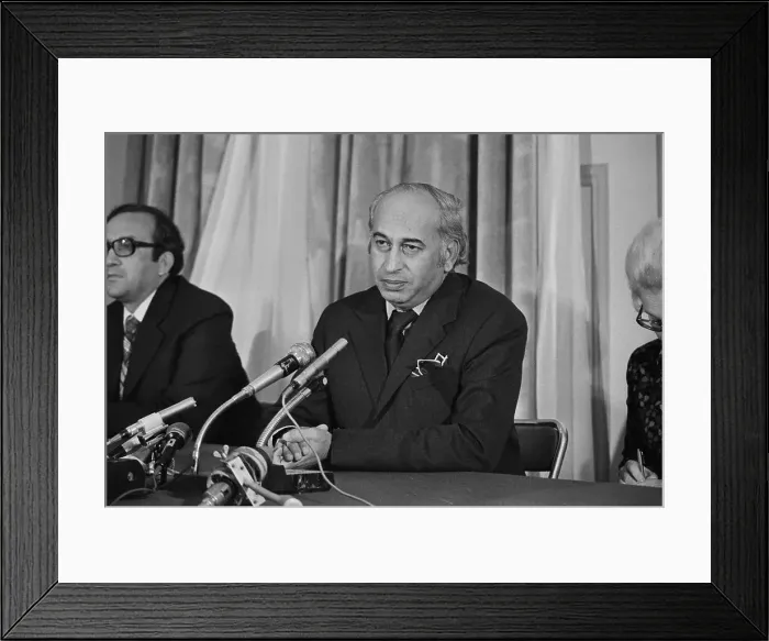 Framed Print : Pakistan Prime Minister Z. Ali Bhutto Framed Print : Pakistan Prime Minister Z. Ali Bhutto