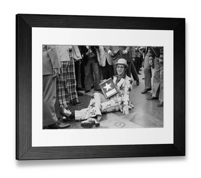 Framed Print : Elton John at His Walk of Fame Dedication