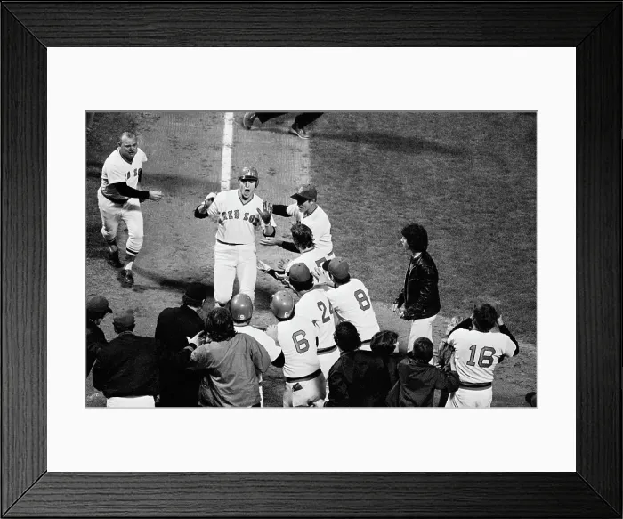Framed Print : Carlton Fisk Scoring Winning Run Framed Print : Carlton Fisk Scoring Winning Run