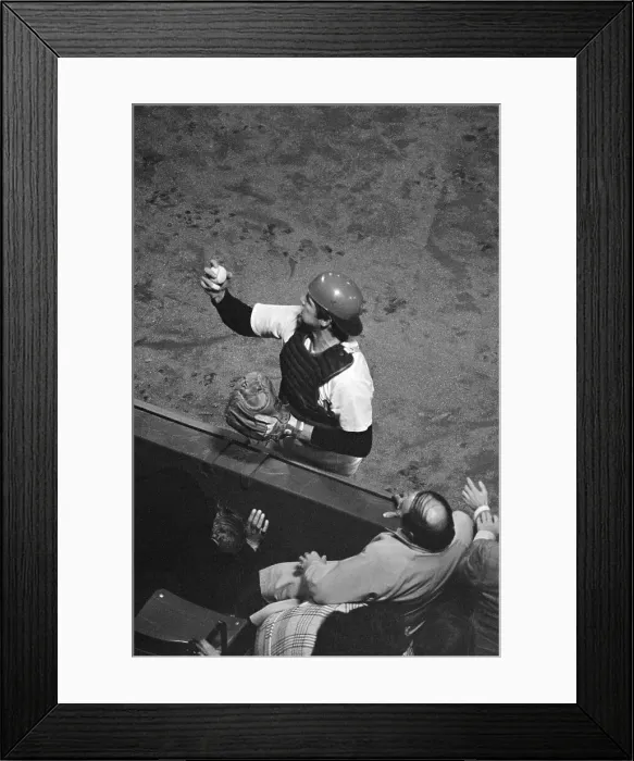Framed Print : Carlton Fisk Holding Foul Ball Framed Print : Carlton Fisk Holding Foul Ball