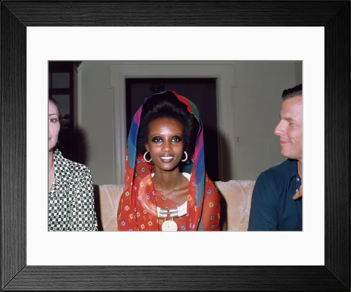 Framed Print : Portrait of Model Iman Framed Print : Portrait of Model Iman