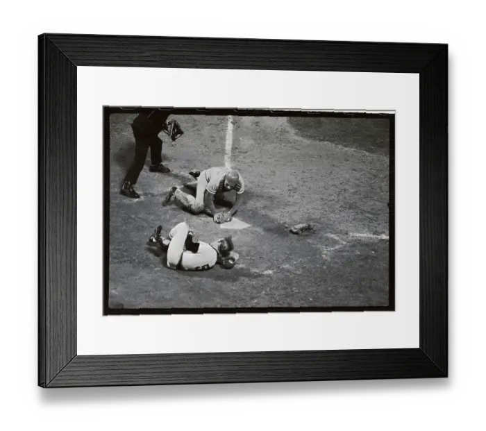 Framed Print : Denny Doyle Lying Next To Base Framed Print : Denny Doyle Lying Next To Base