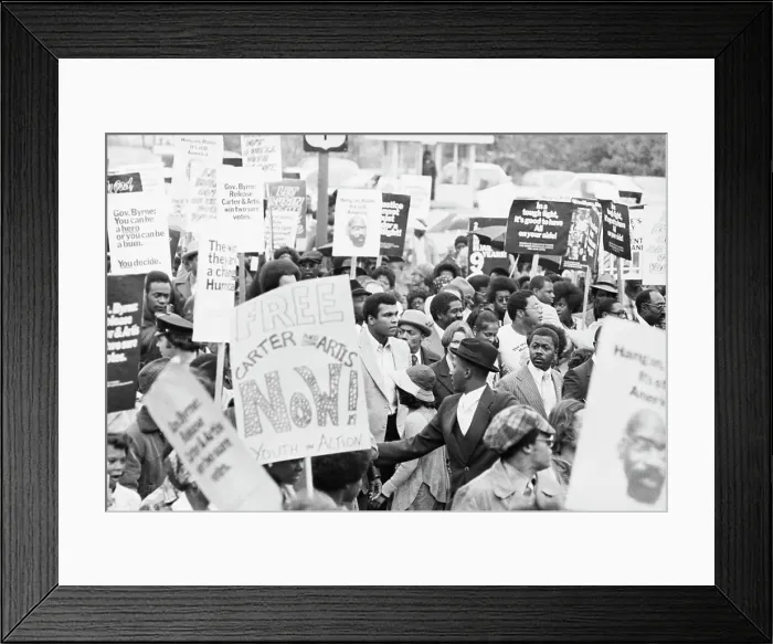 Framed Print : Muhammad Ali Standing Behind Now Sign Along with Protesters Framed Print : Muhammad Ali Standing Behind Now Sign Along with Protesters