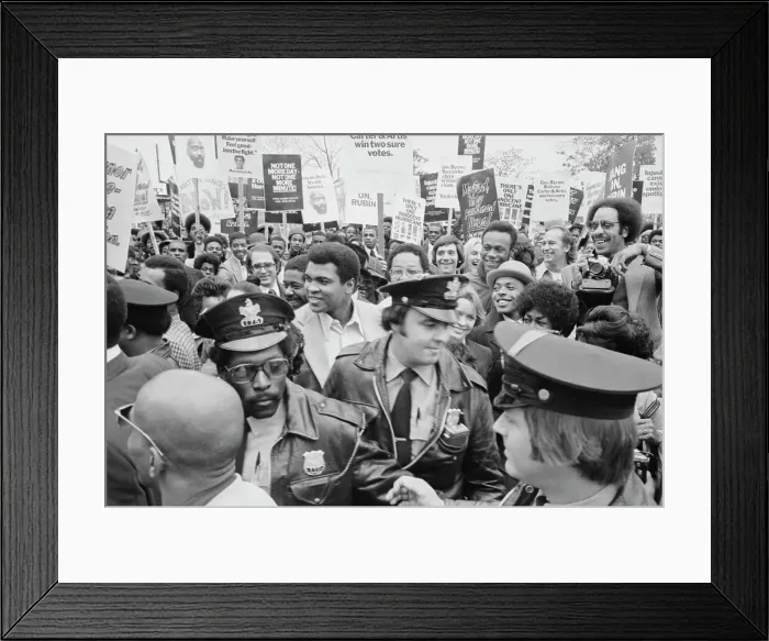 Framed Print : Muhammad Ali Leading Demonstration Framed Print : Muhammad Ali Leading Demonstration