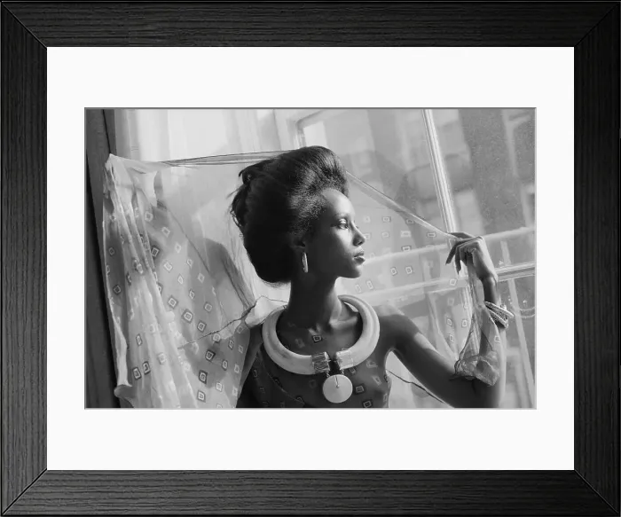 Framed Print : Profile of the Model Iman as a Twenty Year Old Framed Print : Profile of the Model Iman as a Twenty Year Old