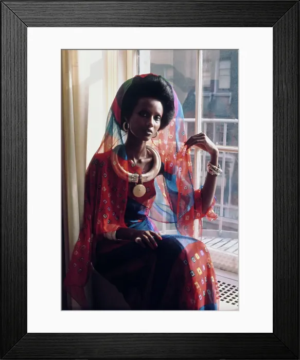 Framed Print : Model Iman Framed Print : Model Iman