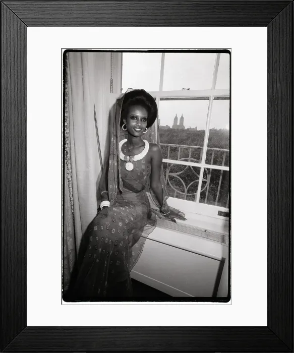 Framed Print : New York'S Newest Fashion Face, Iman Framed Print : New York'S Newest Fashion Face, Iman