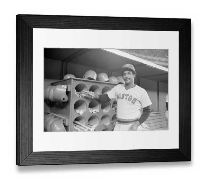 Framed Print : Jim Rice in the Dugout