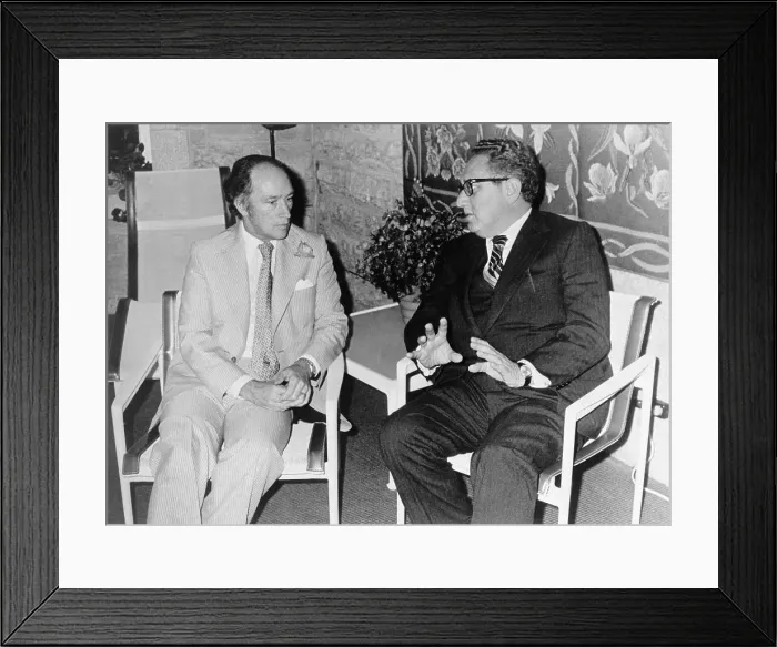 Framed Print : Pierre Trudeau and Henry Kissinger Framed Print : Pierre Trudeau and Henry Kissinger