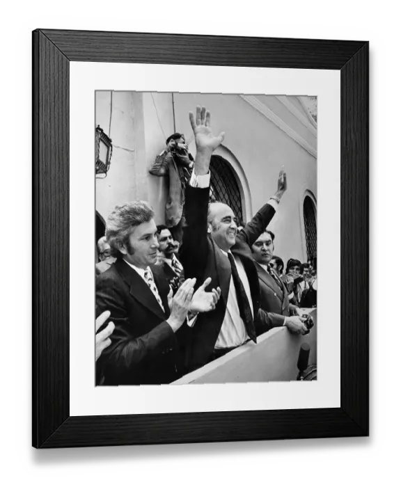 Framed Print : Jose Lopez Portillo Greets Campaign Crowd Framed Print : Jose Lopez Portillo Greets Campaign Crowd