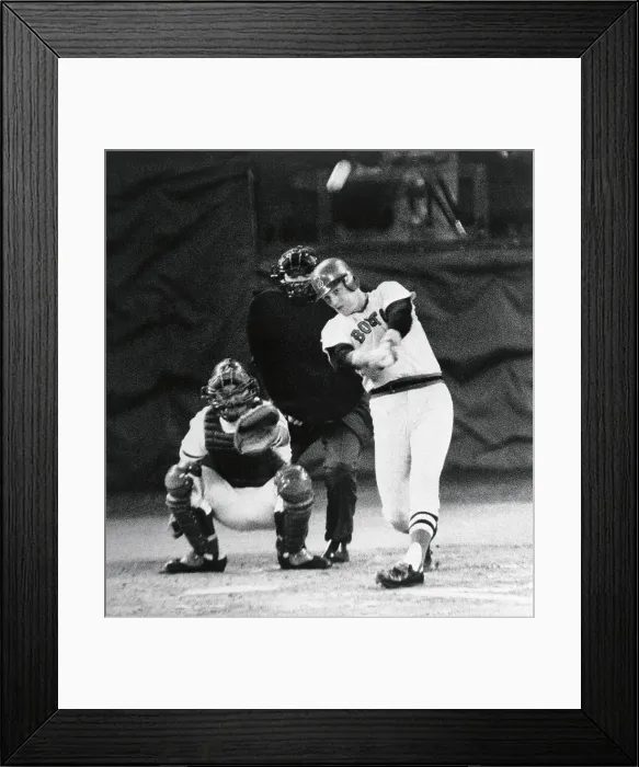 Framed Print : Carlton Fisk Swinging Baseball Bat Framed Print : Carlton Fisk Swinging Baseball Bat