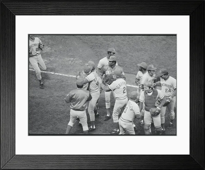 Framed Print : Sparky Anderson Embracing Rawly Eastwick Framed Print : Sparky Anderson Embracing Rawly Eastwick