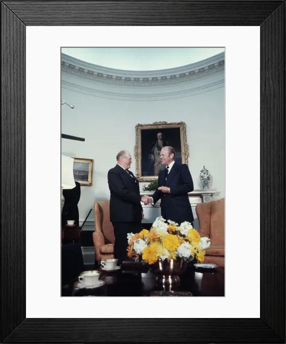 Framed Print : King Olav Of Norway And President Ford Framed Print : King Olav Of Norway And President Ford