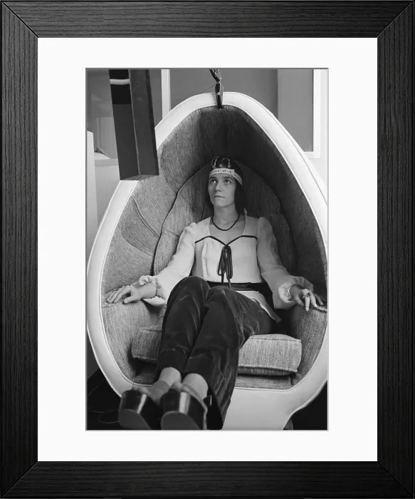 Framed Print : Woman Watching Biofeedback Framed Print : Woman Watching Biofeedback