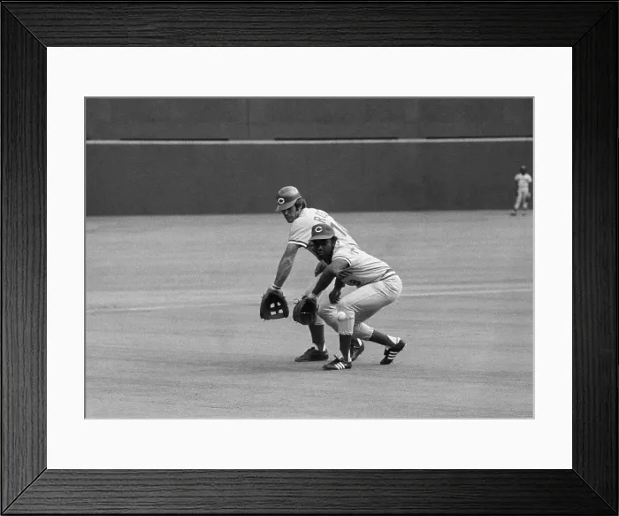 Framed Print : Joe Morgan And Pete Rose Feilding Framed Print : Joe Morgan And Pete Rose Feilding