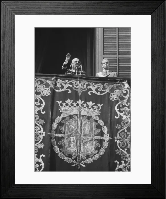 Framed Print : Generalissimo Francisco Franco Waves