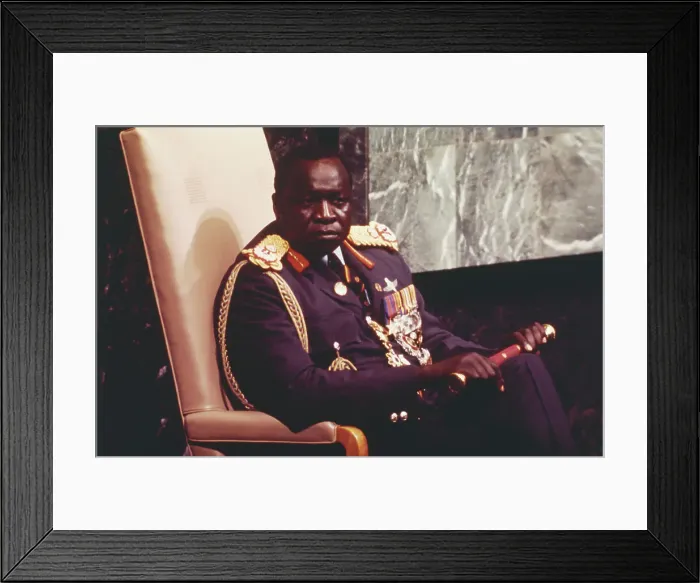 Framed Print : Former African Leader Idi Amin Framed Print : Former African Leader Idi Amin