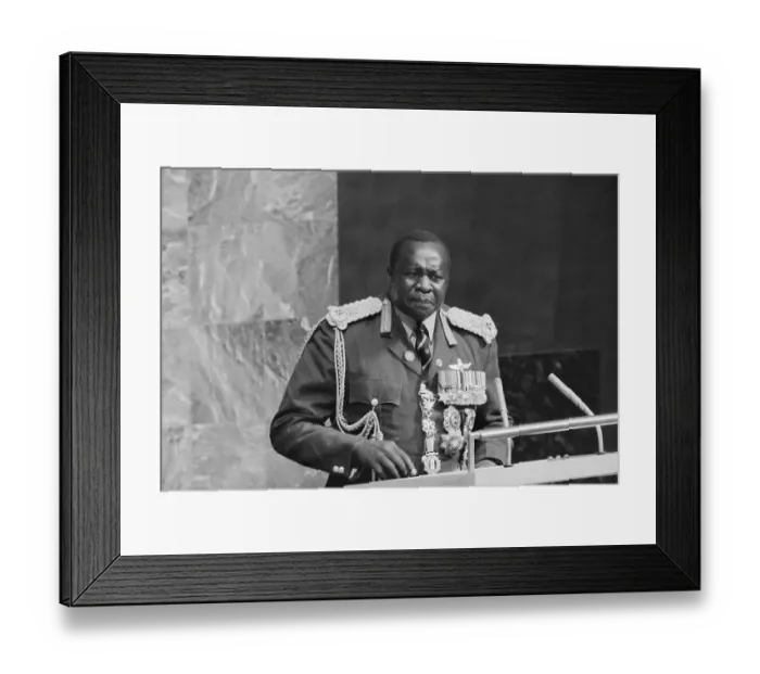 Framed Print : Idi Amin Addressing United Nations Framed Print : Idi Amin Addressing United Nations