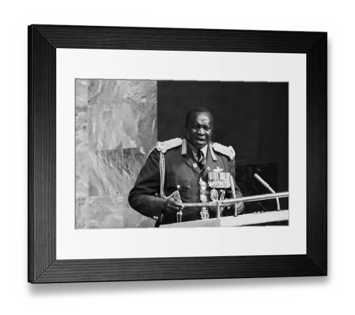 Framed Print : Idi Amin Addressing the United Nations Framed Print : Idi Amin Addressing the United Nations