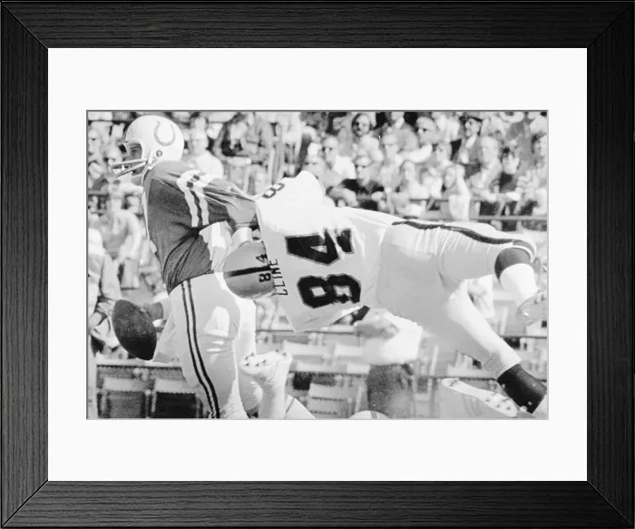 Framed Print : Quarterback Bert Jones Eluding Tackle Framed Print : Quarterback Bert Jones Eluding Tackle