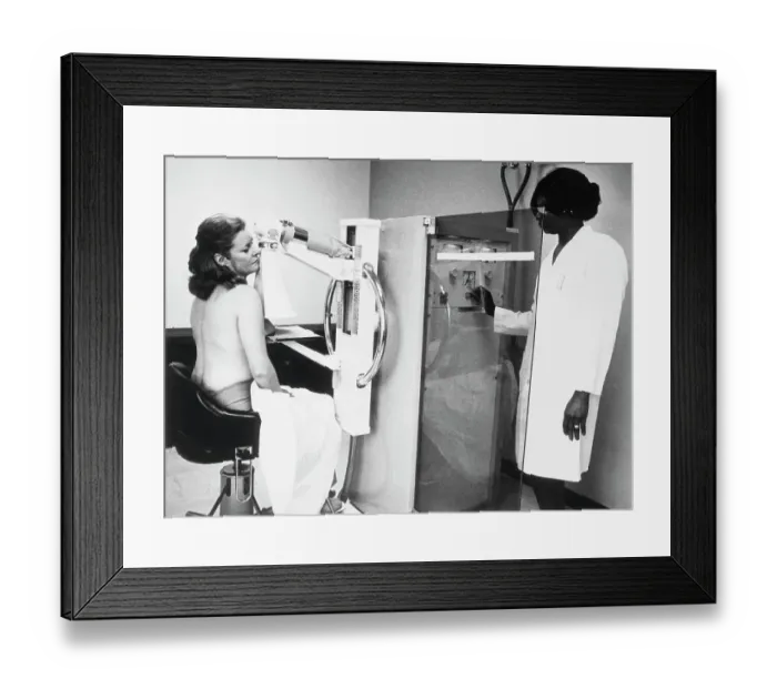 Framed Print : Woman Undergoing Mammogram Framed Print : Woman Undergoing Mammogram