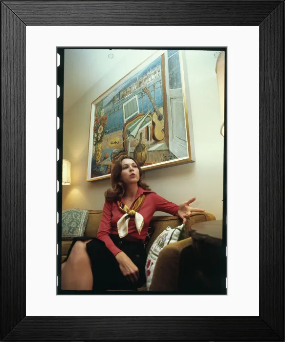 Framed Print : Julie Nixon Eisenhower on Couch Framed Print : Julie Nixon Eisenhower on Couch